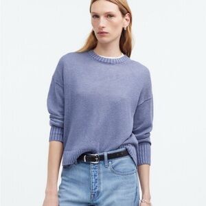 Madewell Drop Shoulder Linen Sweater